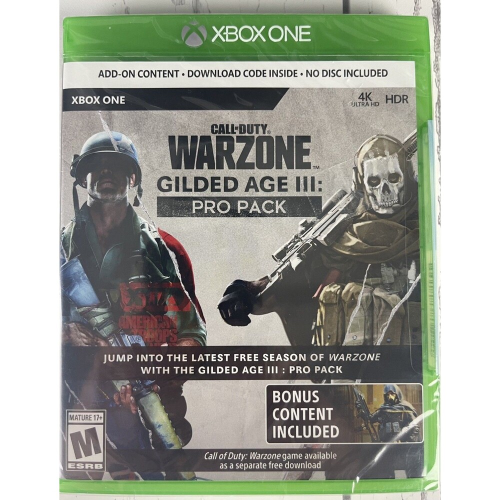Brand New Call of Duty Warzone Gilded Age III: Pro Pack DLC - Xbox One – Sealed